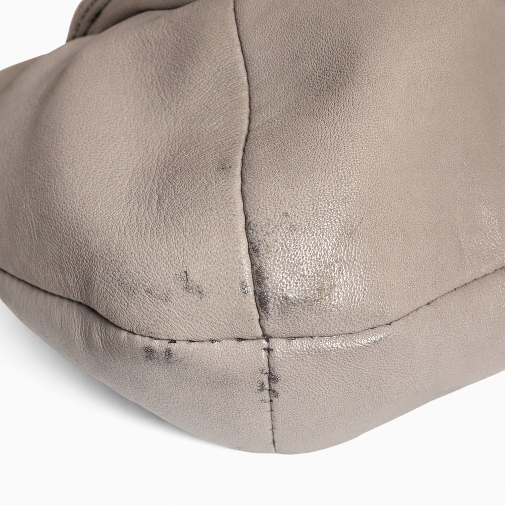Coach Kristin SOFT Leather Hobo Champagne Taupe Grey Convertible Crossbody Bag - Picture 9 of 13